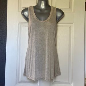 Lanston brand. Soft Oatmeal heather color. Size S.